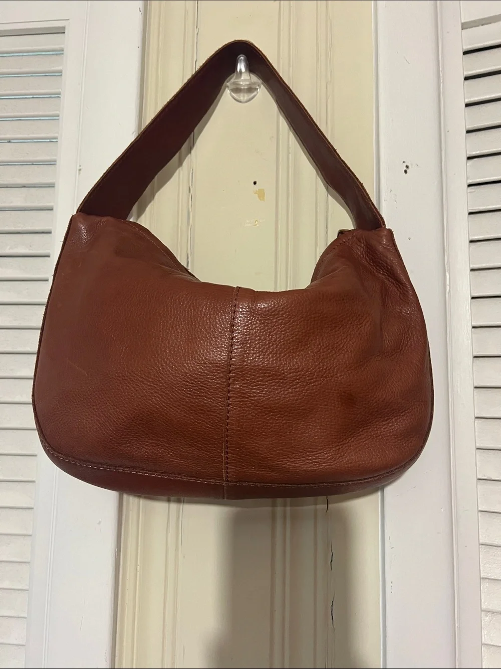 margot Rustic Brown Leather Hobo Shoulder Bag